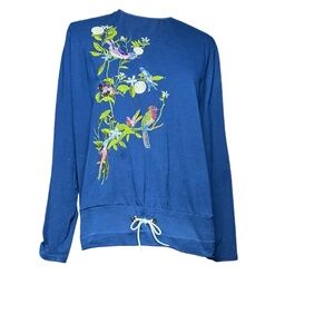 Blossom Mint Women's Long Sleeve Embroidered Top Size Not Indicated Pre-Owned